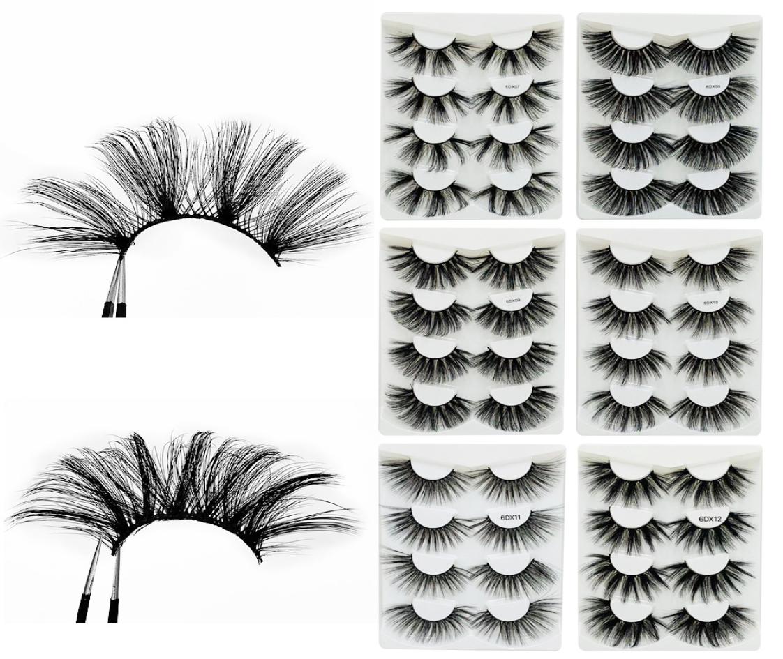 

4 pairs of laser boxes with 6D 25mm mink eyelash extensions and thick lashes 10 styles can choose2948689