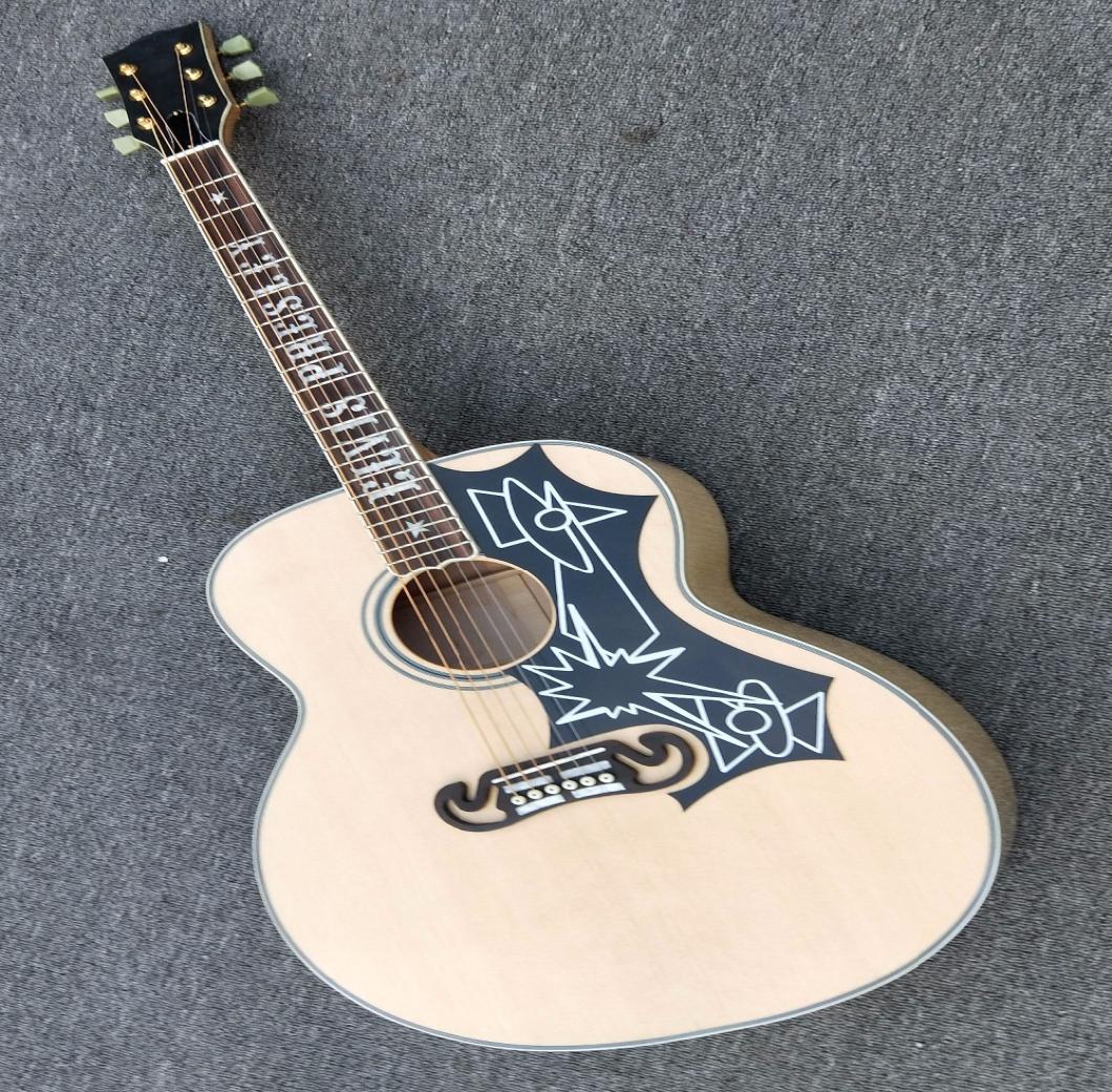 

Whole New Custom SJ200 43 Acoustic electric guitar made of solid maple top quality 1712105232491