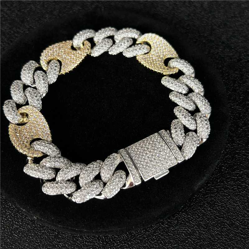 

Luxury Bling Fashion Ice Out Chain Necklace Fine Jewelry Moissanite Bracelet