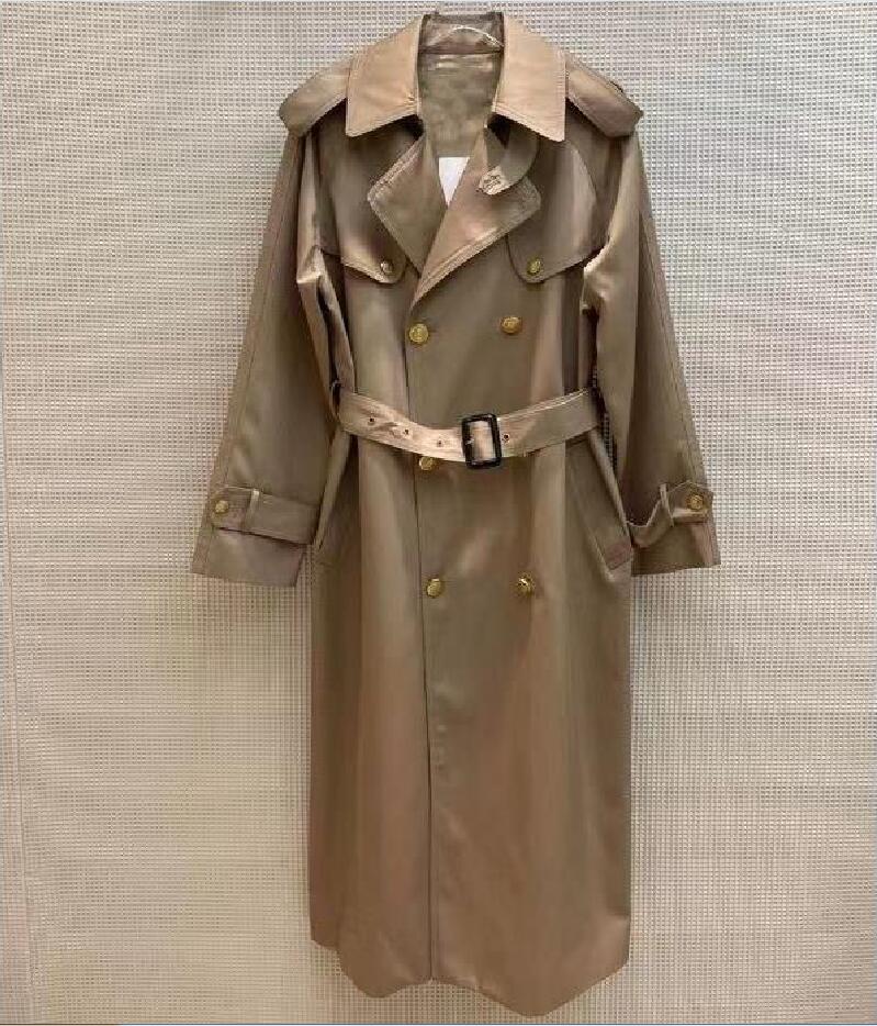 

Top Womens Trench Coats FashionL designer windbreaker jackets long temperament top fashion classic lady coat lightweight warm winter Parkas belt, Black