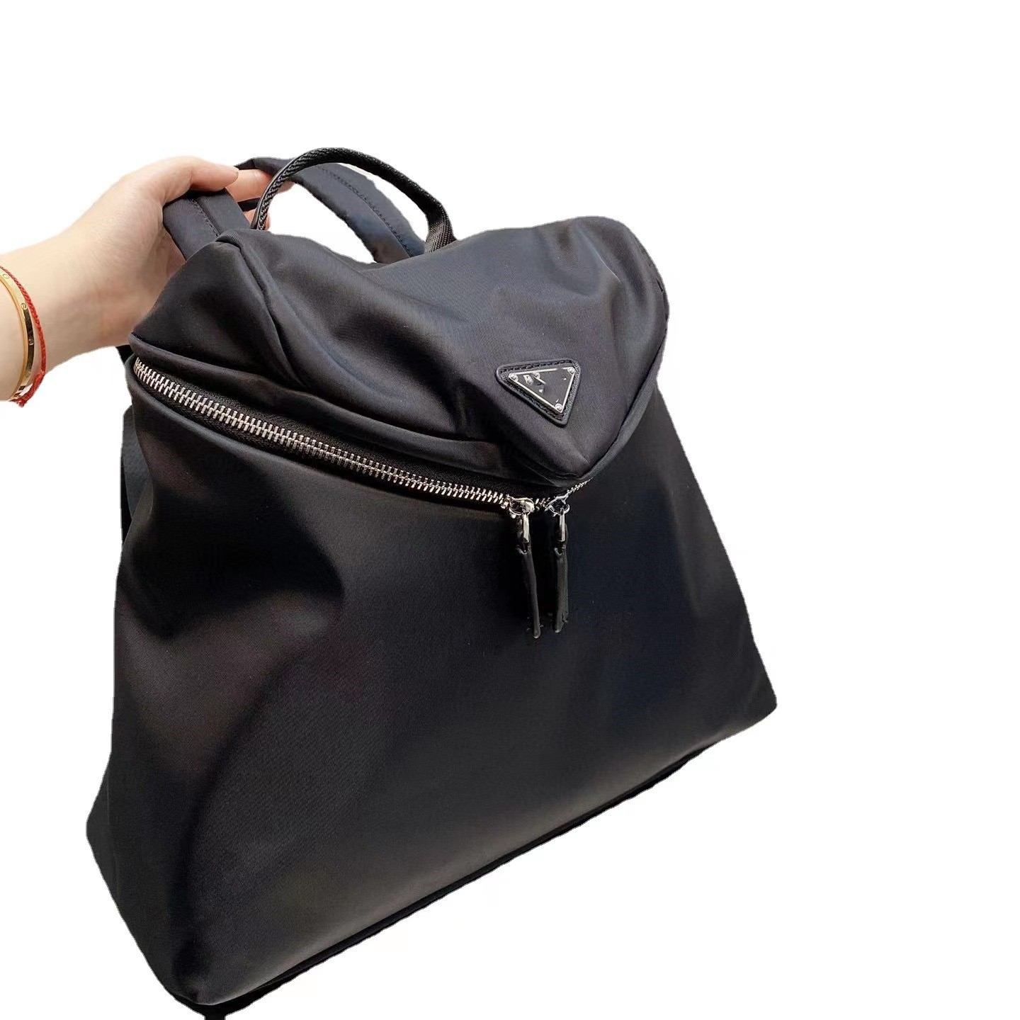 

2023The latest deformity portable backpack light simple waterproof large capacity leisure backpack all handbag travel bag, Black flower