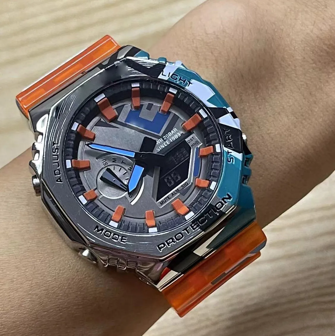 

New 2100 Original shock watch men women sport wr200ar g watches Army Military Shocking Waterproof Watch all pointer work Digital GM just