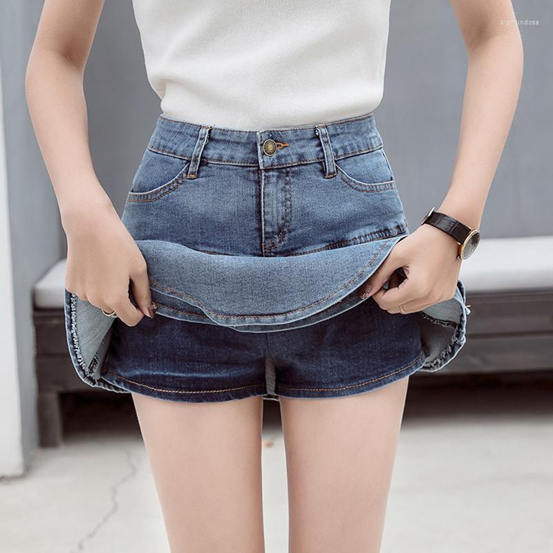 

Skirts Ball A-line Jeans Vintage Slim Pocket Mini Denim Female Casual Solid Colour Women Summer Sexy Gown, Deep blue