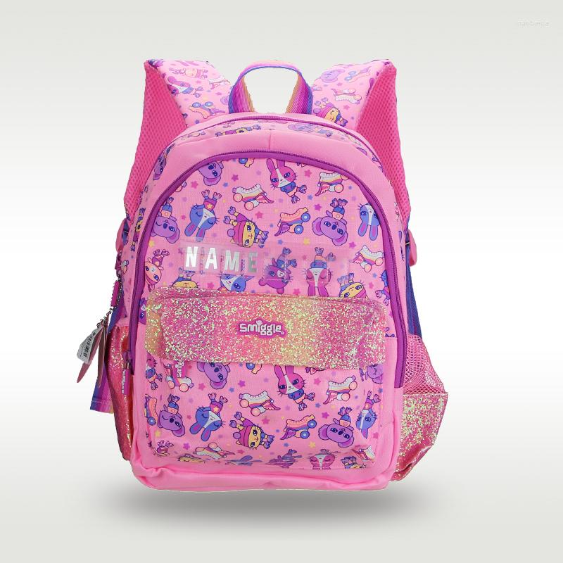 

School Bags Australia Smiggle Original Children's Schoolbag Girls PPink SShoulder Backpack Kawaii 3-7 Years Modelling 14 Inches, Pink rabbit card