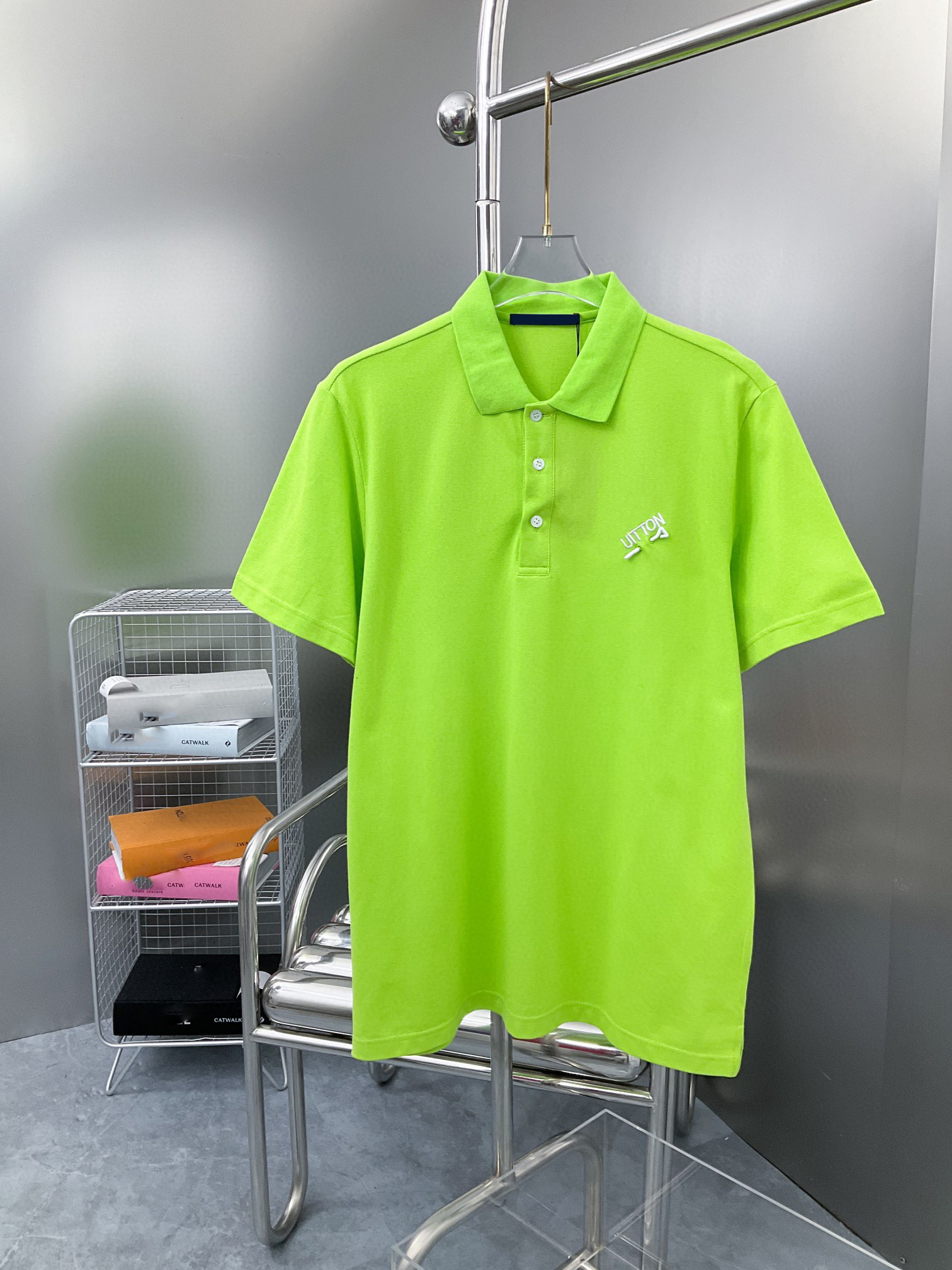 

Men's Plus Tees & Polos Round neck embroidered and printed polar style summer wear with street pure cotton rqqdf