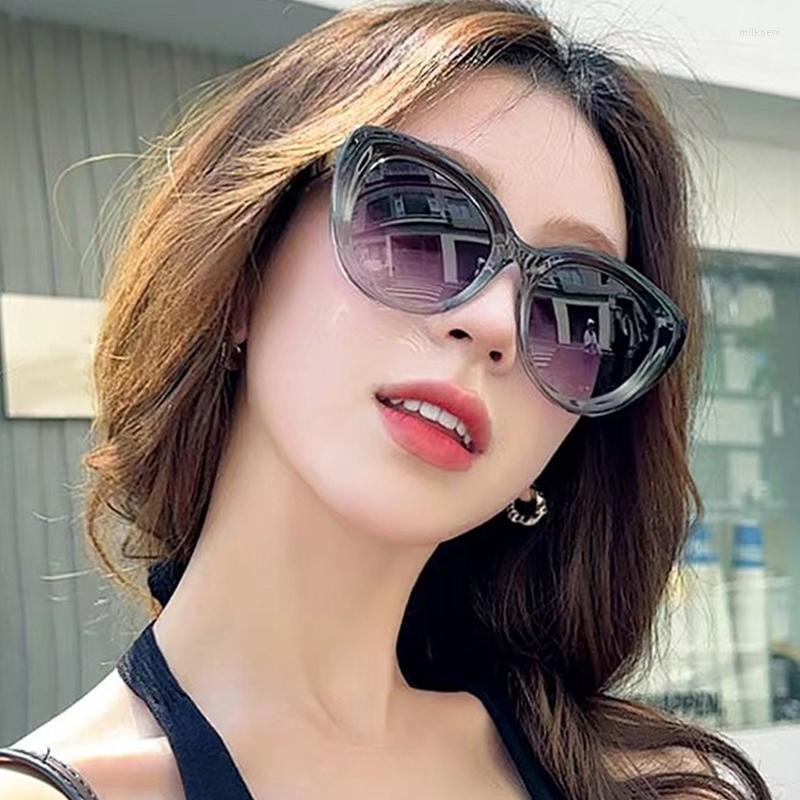 

Sunglasses SHAUNA Oversized Cat Eye Women Gradient Shades UV400 Fashion Blue Green Men Sun Glasses