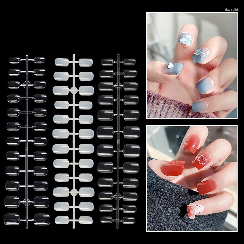 

False Nails 120PCS Finger Polish Quick Extension Tips Fake Natural Long Square Short Manicure Seamless Mold Full Cover Nail Tool, D317-1