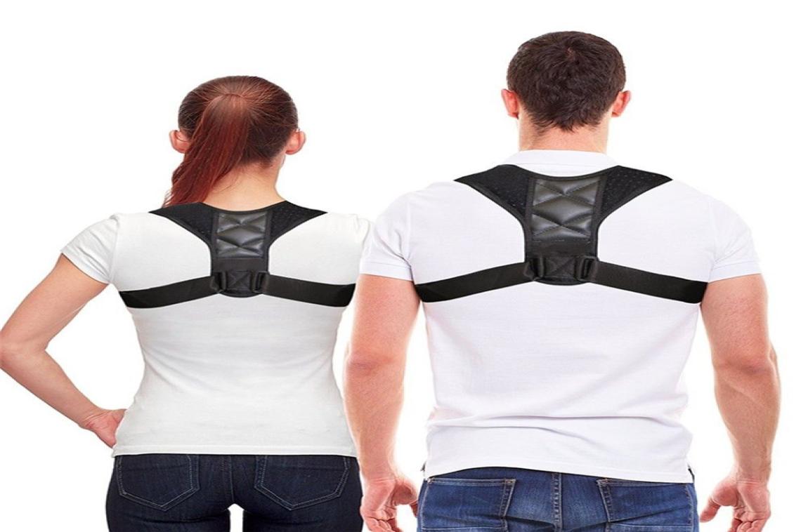 

Posture Corrector Clavicle Spine Back Shoulder Lumbar Brace Support Belt Posture Correction Prevents Slouching8373790, Black