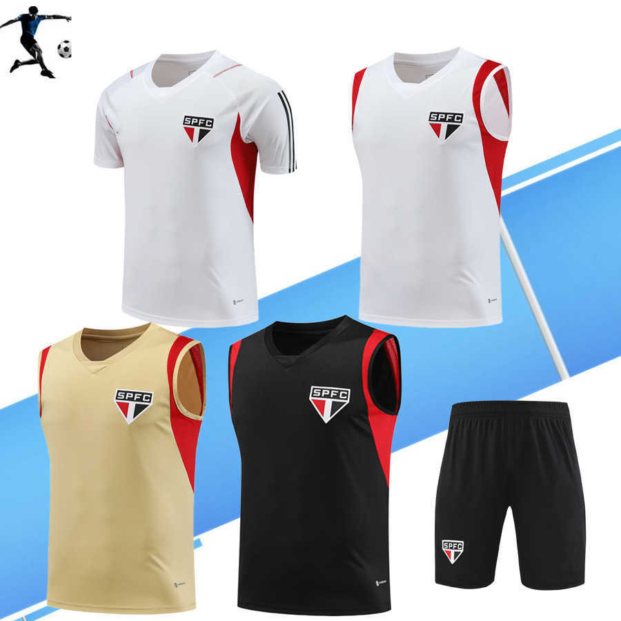 

23/24 Sao Paulo Vest soccer jerseys PABLO DANLVES LUCIANO Shirt LUAN IGOR GOMES BRENNER football 2023 2024 shirt training shirts football uniform sleeveles kit, Shorts