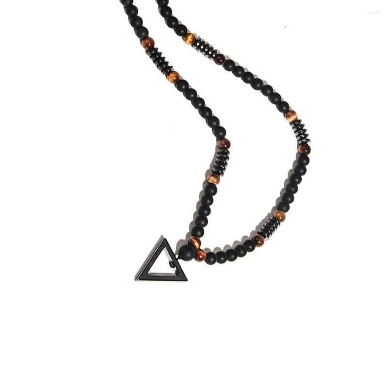 

Pendant Necklaces Stone Bead Man Necklace Portable Stylish Replacement 8mm Matte Travelling Pography Jewelry Ornament
