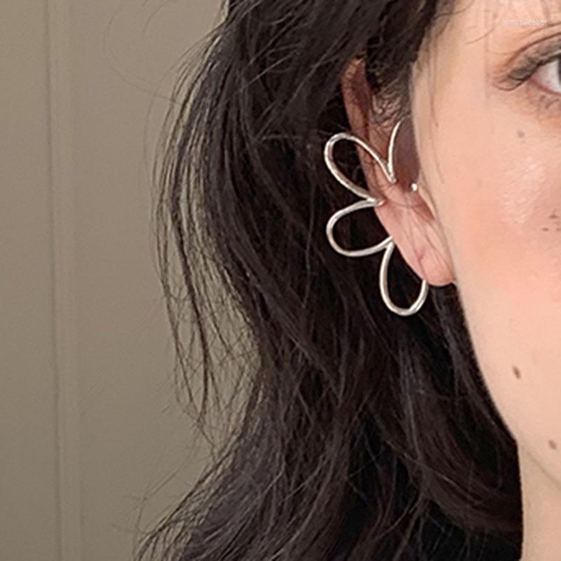 

Backs Earrings Flower Ear Cuff Non Piercing Cute Statement Clip Korean Fashion Summer Handmade In