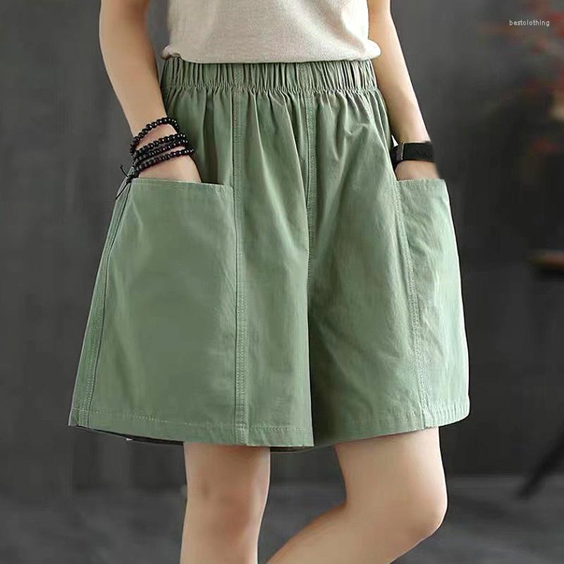 

Women's Shorts Women's Plus Size 2023 Summer Fashion Casual Loose Straight Leg Pants Elastic Waist Tights, Black