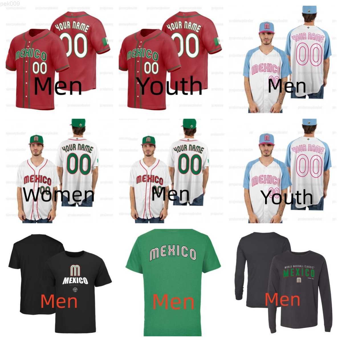 

2023 Baseball Mexico Jersey 2 Luis Urias 56 Randy Arozarena 13 Alan Trejo 17 Isaac Paredes 45 Joey Meneses 62 Jonathan Aranda, Colour