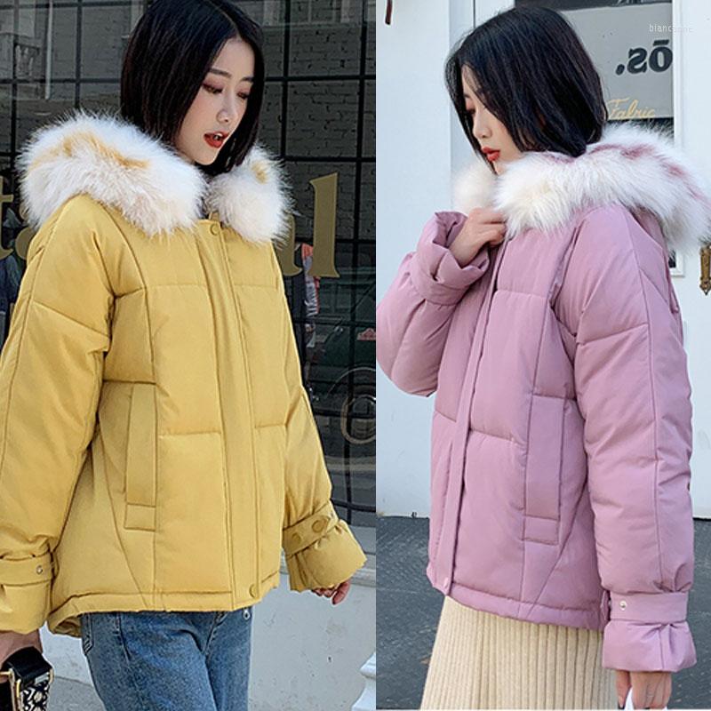 

Women's Trench Coats Female Korean Loose Bread Plus Size Padded Thick Jacket Winter Coat, Black