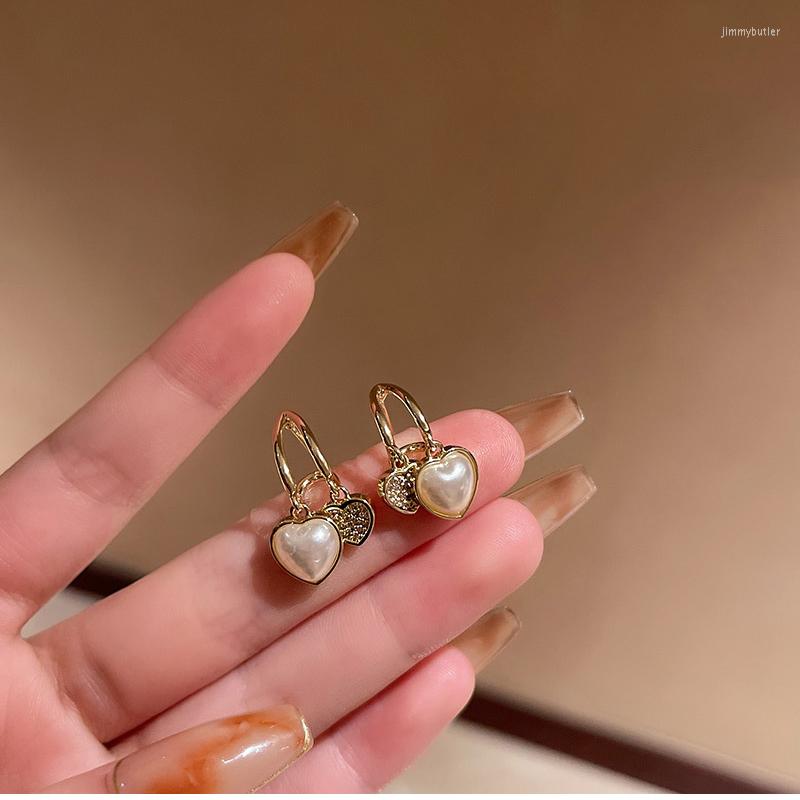 

Dangle Earrings Japan Korea Crystal Zircon Heart For Women Girls Boho Decor Opal Butterfly Drop Fashion Jewelry Gifts