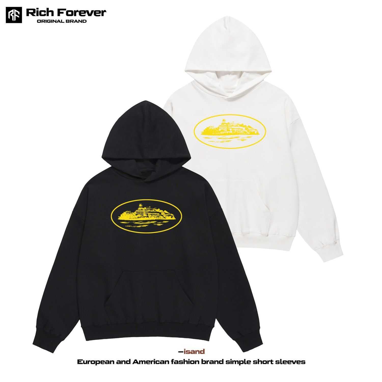 

Designer hoodie Hooded sweater men's oversize loose coat European and American fashion brand men's and women's autumn and winter sweaters casual top men, White white -1