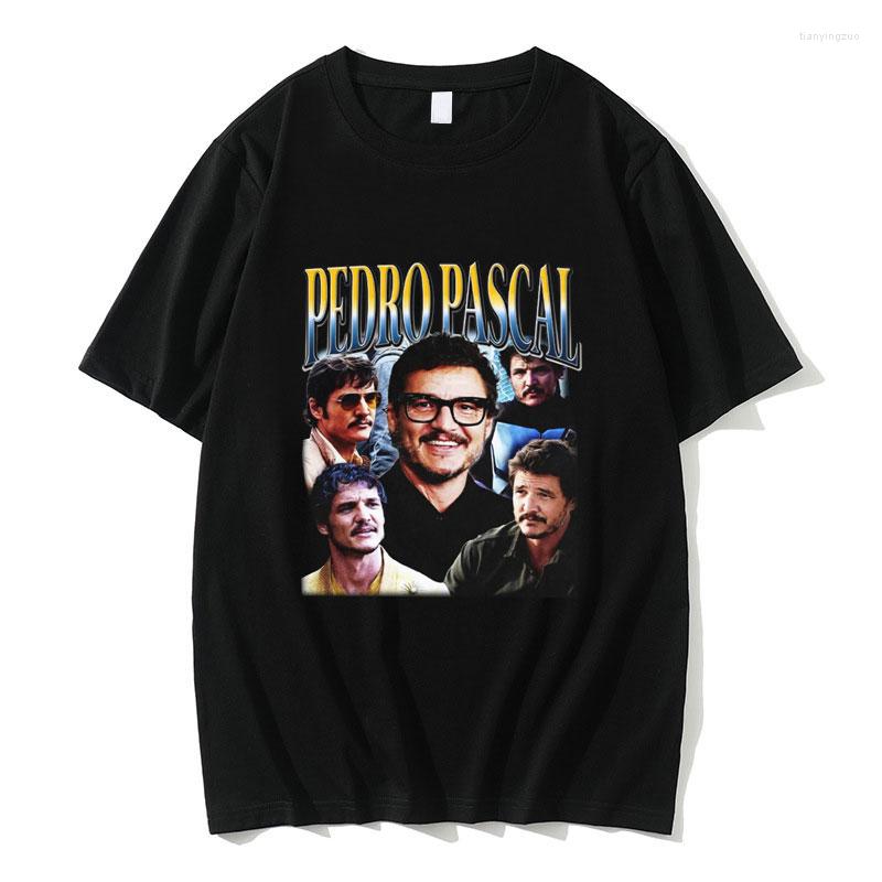 

Men's T Shirts Awesome American Movie TV Actor Pedro Pascal Graphic T-shirt Men Women Fashion Oversized Male Hip Hop Rock Streetwear, Red