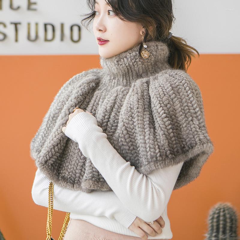 

Scarves Natural Real Cape Shawl Scarf Autumn And Winter Hand Woven Shoulder Sleeve Women's Neck Warm Wedding Dress Collocation