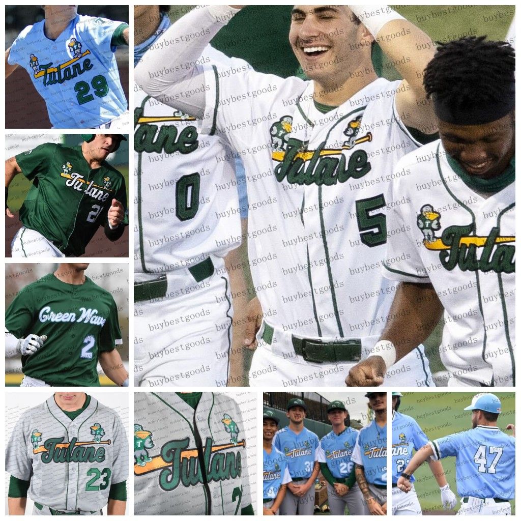 

Custom Tulane Green Wave Baseball Jersey 6 Bennett Lee 15 Trevor Minder 8 Jared Hart 21 Luis Aviles 5 Chase Engelhard Jackson Linn Tulane Jerseys, As pics