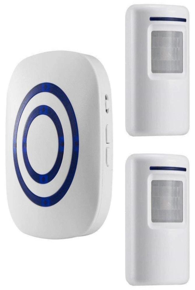 

38Music Tunes Infrared Sensor Motion Detector Entry Wireless Doorbell Waterproof TransmitterReceiver Home Smart Door Bell Alarm S3301410