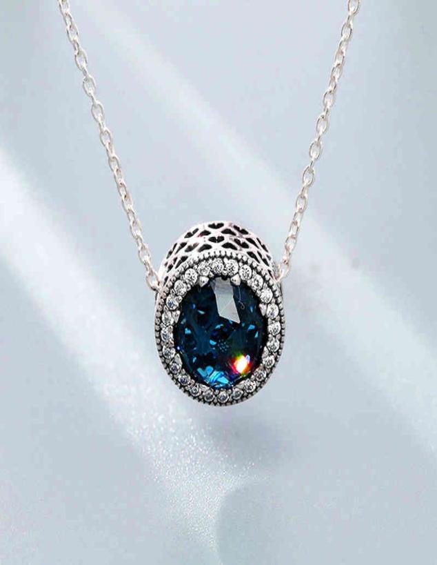

Multicolor 1pcs Fits Crystal Stone Pendant pandora Necklace 45cm8cm Chain Women Female Birthday Chirstmas Gift N003 1BYJ2076811