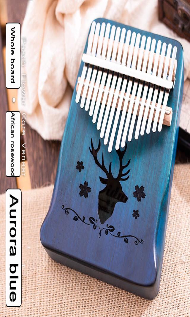 

17 Keys Kalimba Sanza mbira Thumb Piano African rosewood Whole board Finger piano Bag Cega Keyboard Marimba Wood Musical Instrumen7241542
