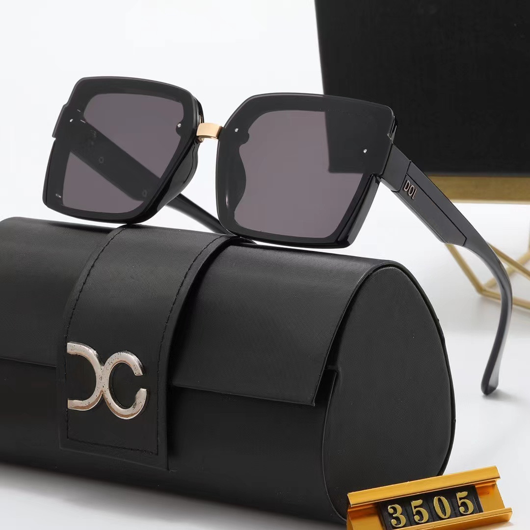 

Designer Sunglasses For Women and Men Fashion Big Frame Cat Eye Eyewear Model Special UV 400 Protection Letter Big Leg Double Beam Frame Outdoor 3503