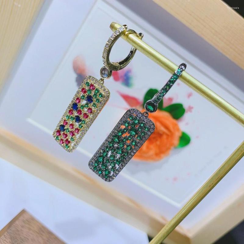 

Dangle Earrings Fashion High Quality Design CZ Crystal Drop Zircon Earring For Wedding Romantic Clear Zirconia Jewelry Bijoux E-557