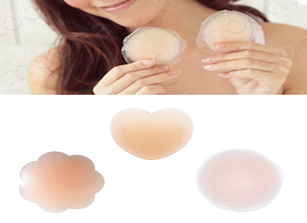 

Reusable Round Shape Silicone Breast Petal Pasties Adhesive Nipple Cover Pads Sexy Invisible Bra Patch Shaper Sticker Tape3666700
