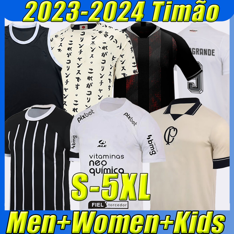 

4XL 5XL 2023 Soccer Jerseys Corinthian home Away Yuri Alberto PAULINHO 23/24 camisetas de footb Gustavo special Guedes Club football shirts Third Japan 10 Years vest, 23-24 home women