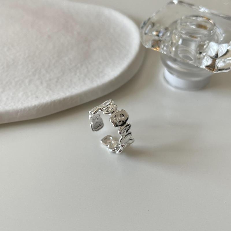 

Cluster Rings Irregular 925 Sterling Silver Simple Alien For Women Ring 2023Trend Jewelry Adjustable Fashion Korean
