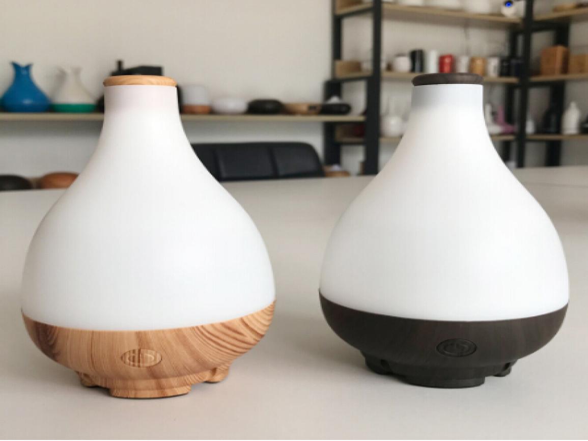 

300ml Ultrasonic Electric Air Humidifier Wood Grain Diffuser Aroma Treatment Colorful Large Led Night Light9816479
