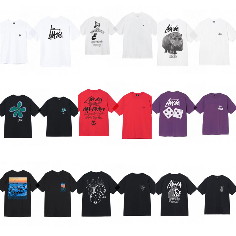 

Tees T Shirts Mens Oversized T-shirts 100% Cotton womens DOMINOES Shortsleeve crewneck TEE Fashion Pure cotton high quality shirts Leisure Classic Pattern, Stu 87