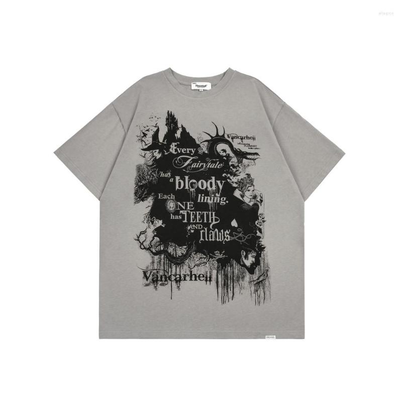 

Men's T Shirts Streetwear Men's T-shirt Abstract Graffiti Letter Graphic Dark Style High Street Short Sleeve Hip Hop Tops Tees, Beige