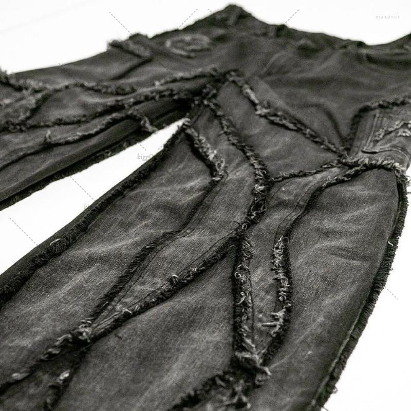 

Men' Jeans Y2k Streetwear Punk Loose Wash Ripped Rap Style West Workwear American Plus Size Clothing Men' Mopping Pants