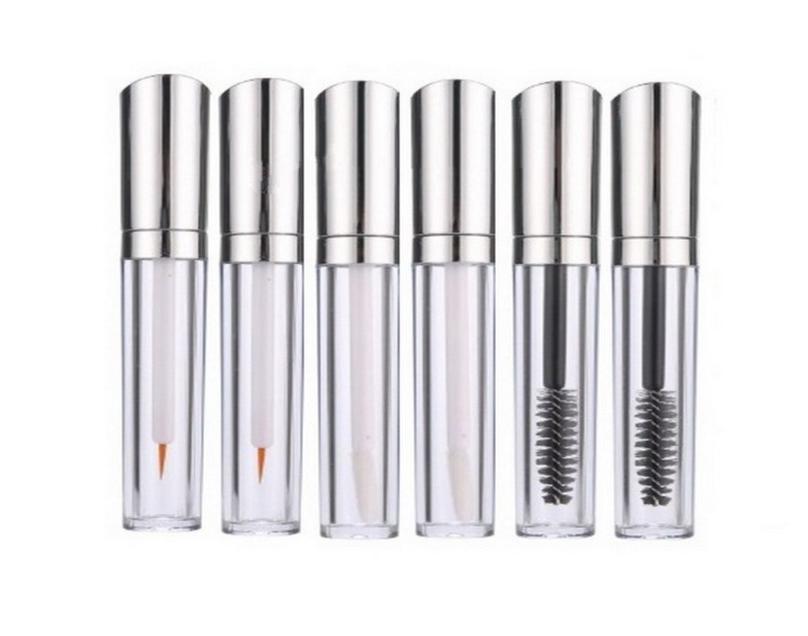 

5ml High Quality Silver Mascara abottle Empty Eyelash Growth Liquid Bottle Liquid Eyeliner Tube Cosmetic Container F201716844956386