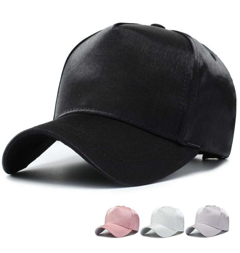 

Ball Caps Smooth Satin Baseball Cap Silk CoupleTrendy Daddy Hats Men039s Hat Women Hip Hop Snapback For Men6859722, White