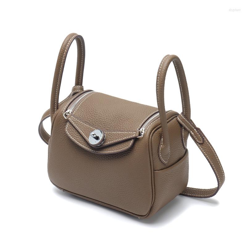 

Evening Bags Mini 20cm Pillow Bag Silver Buckle Ladies Handbag Designer Shoulder Cow Genuine Leather Crossbody Fashion, White