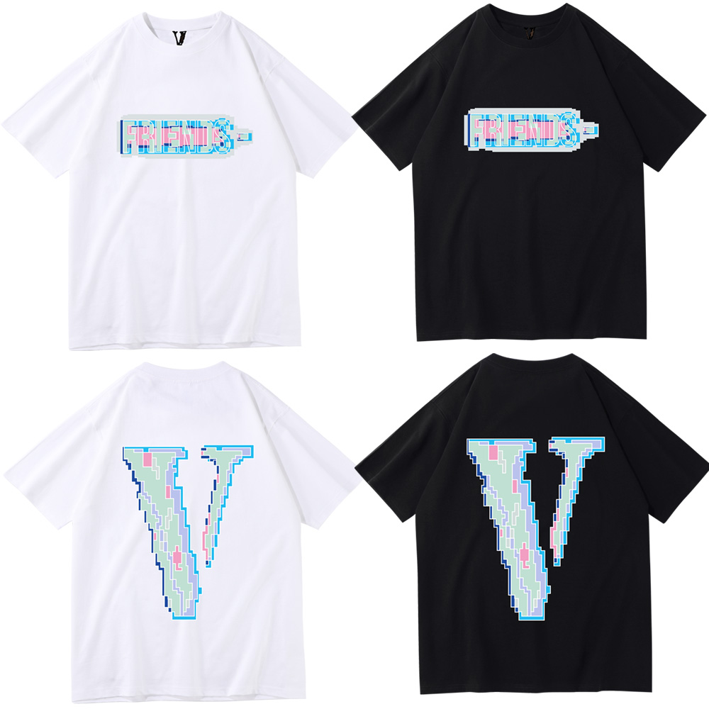 

VLONE Men T Shirt 100% Cotton Original Brand Streetwear Women's T-shirt USA Summer Short Sleeve Harajuku Hip Hop Tshirt Butterfl, Color4
