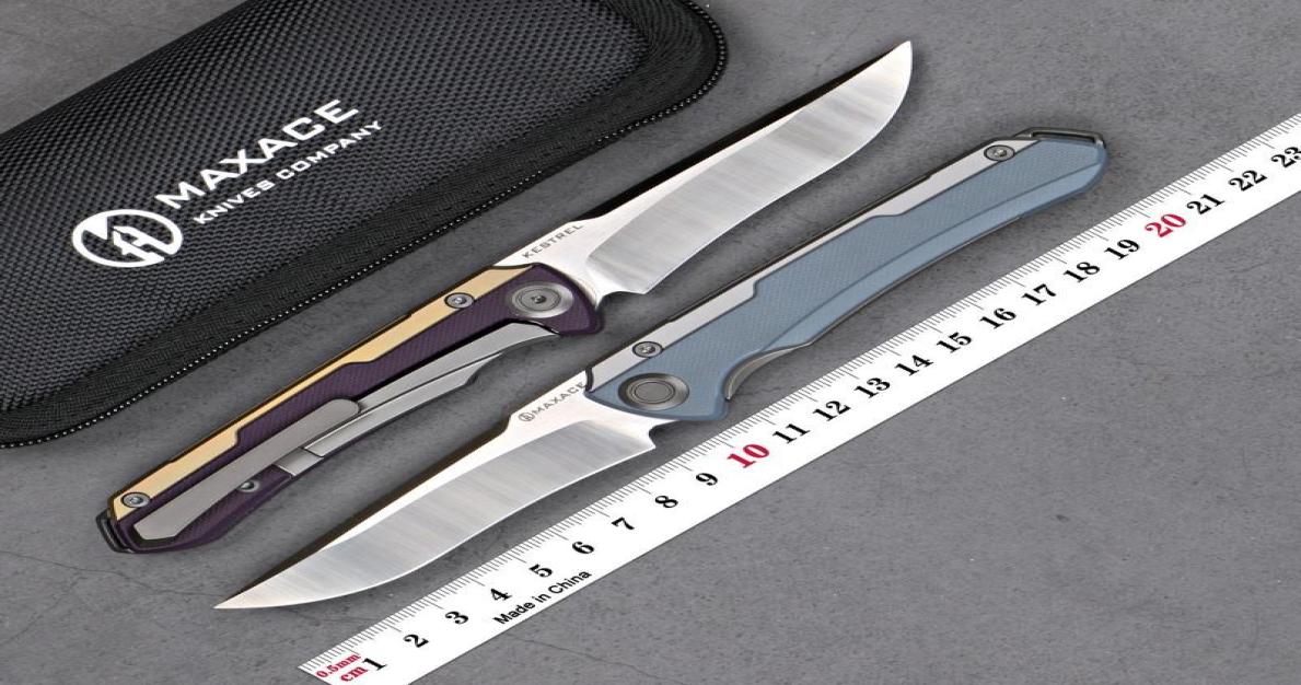 

MAXACE Kestrel Folding Knife M390 Blade Titanium Alloy G10 Handle Camping Hunting Outdoor Fishing Survival kitchen EDC Tools7520783