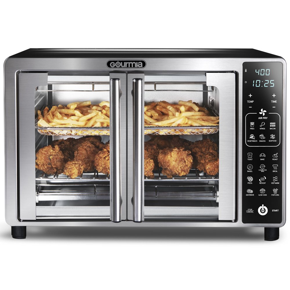 

ztp Digital Air Fryer Toaster Oven with Single-Pull French Doors