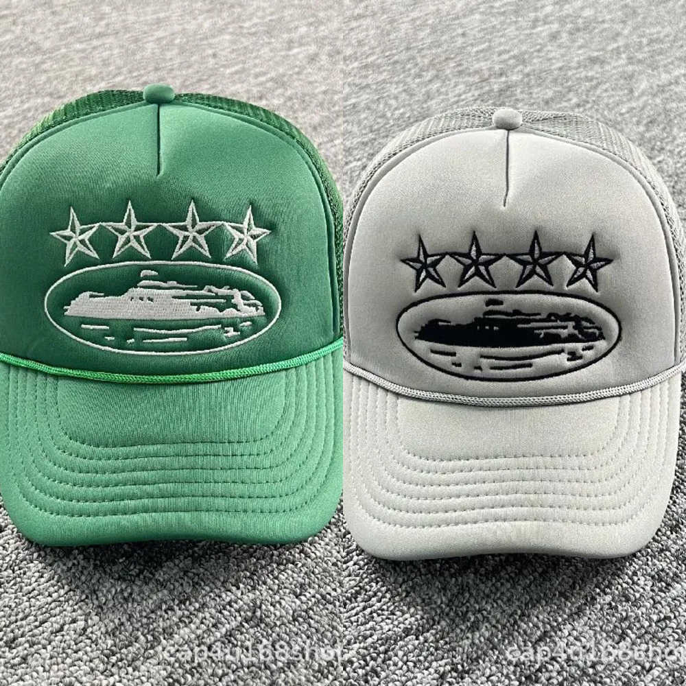 

European and American Personality Cruise Ball Caps Corteiz Crtz Trucker Hat Embroidery Truck Summer y77, Grey