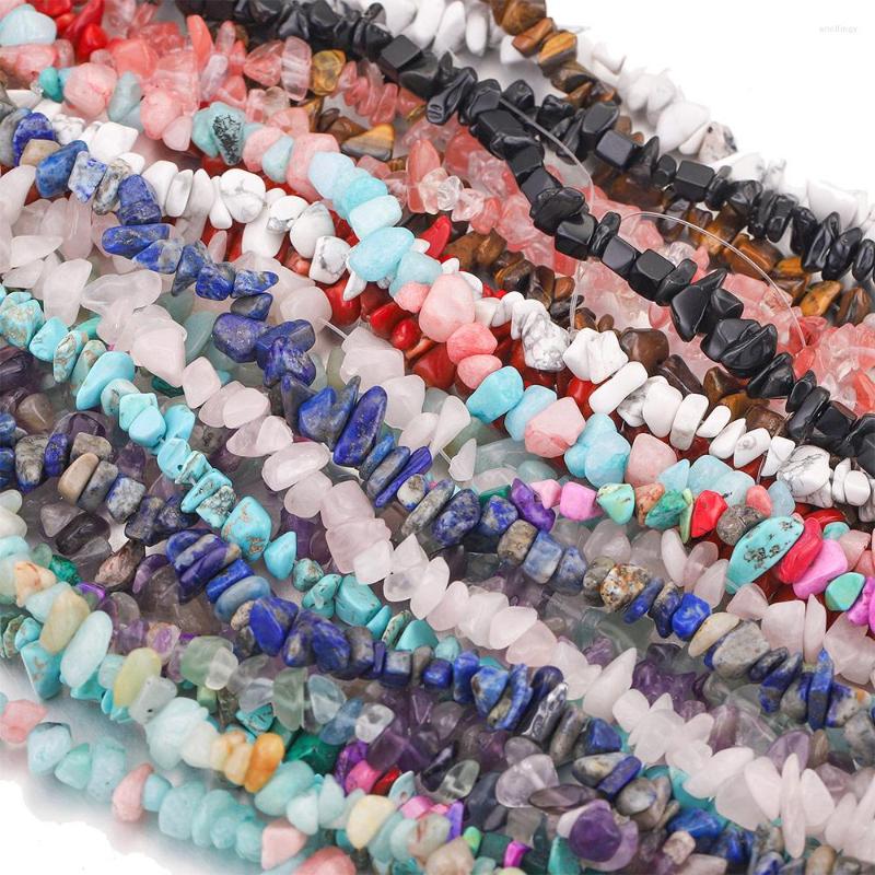 

Beads Natural Stone For Needlework Lapis Opal Quartz Freeform Chip DIY Necklace Bracelet Jewelry Making Obsidian