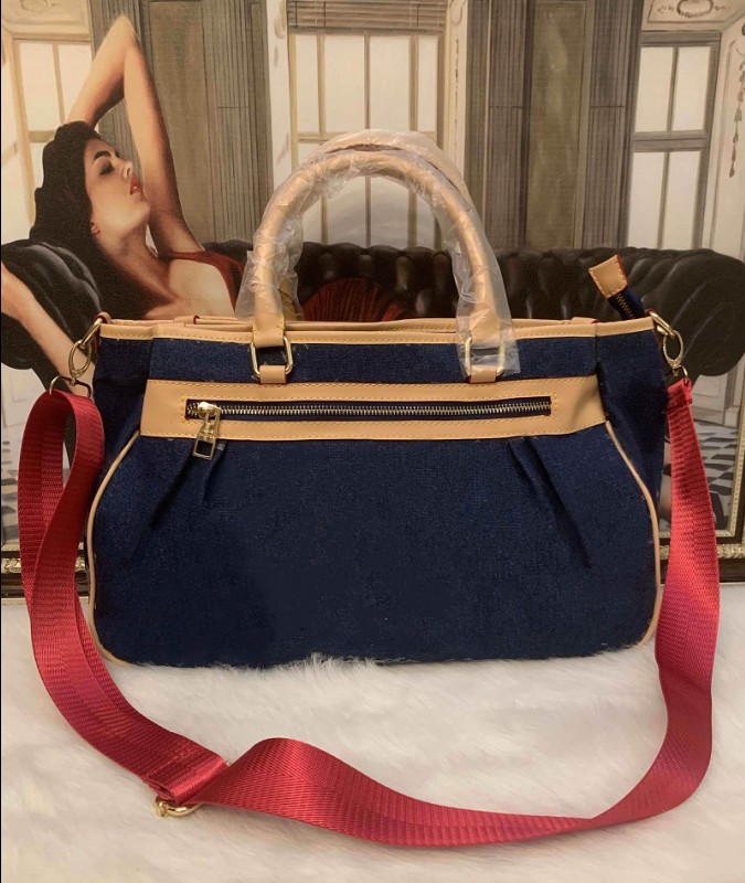 

womens bags handbag ladies composite tote leather clutch Cross Body female denim bag Shoulder Bags Crossbody Messenger Purse Wallet, Blue