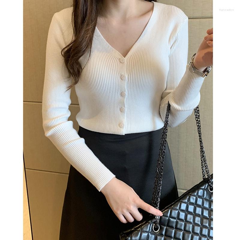 

Women's Knits Women Cardigans Sweater Fashion V Neck Solid Knitwear Single Breasted Casual Knitted Cardigan Outwear Winter Coat 2023, Green