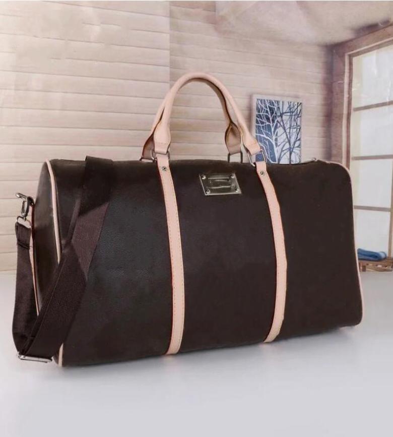 

High quality 22V 55cm women men bags fashion travel bag duffle leather luggage handbags large capacity sport solid color Tote Fitn9956960, Sky blue