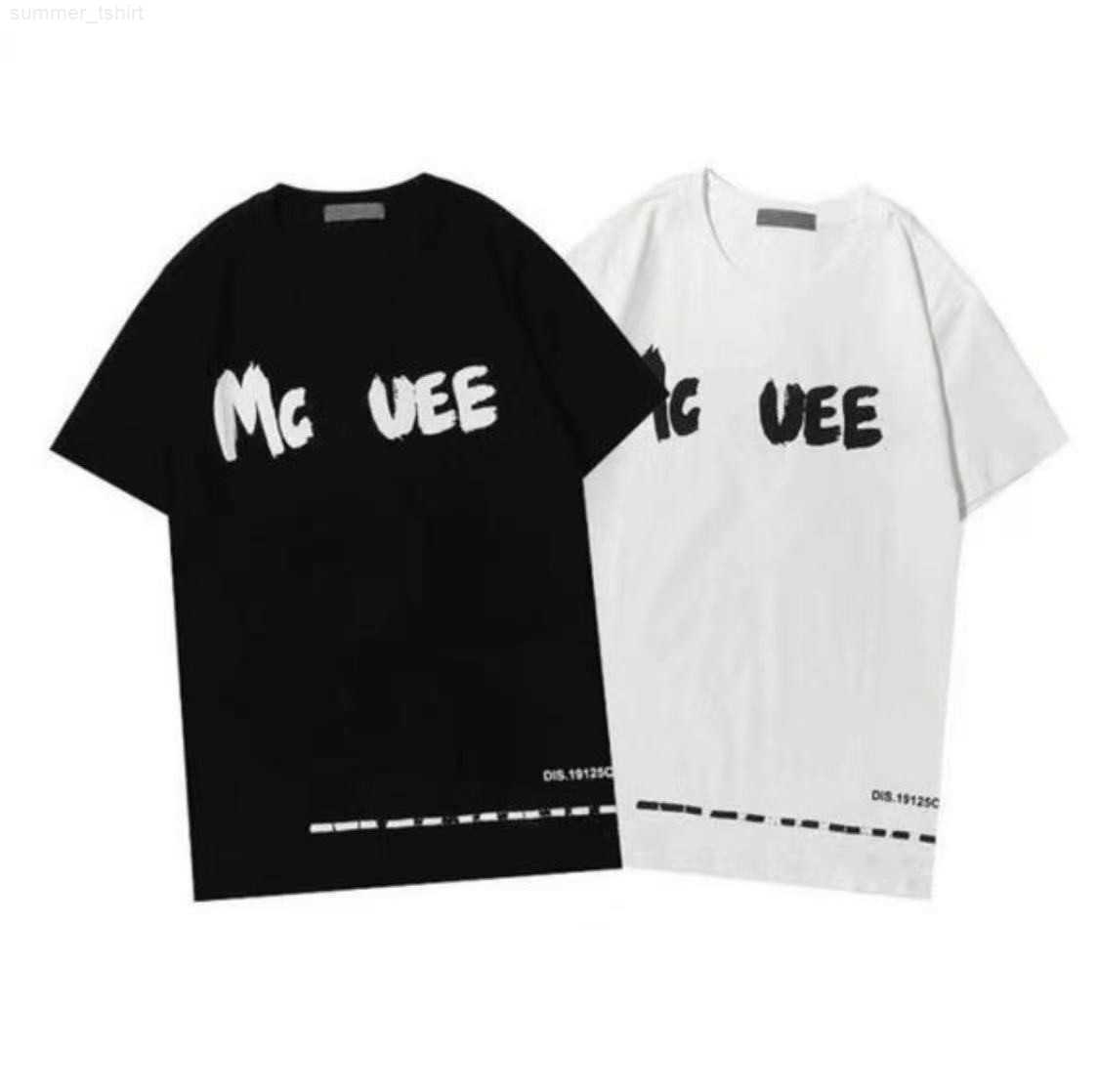 

Summer Women Men Designer Mcqueen Mens t Shirt Men's Tshirt Embroidered Fashion 100% Cotton Badge Womens Designer Clothes Mcqueen Shirt Oversized t Shirtmc7i
