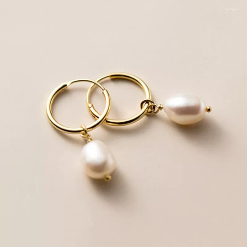 

Hoop Earrings Trendy Natural Freshwater Baroque Pearl For Women Chic Charming Goth Jewelry 2023