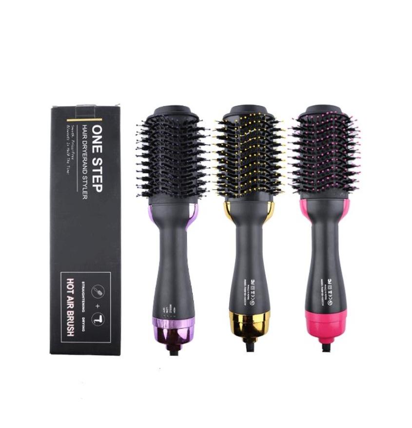 

One Step Hair Dryer Brush and Volumizer Blow straightener curler salon 3 in 1 roller Electric heat Air Curling Iron comb2042738