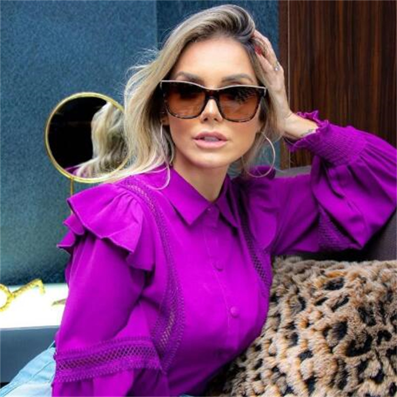 

High quality designer brand 5418 integrated mirror color matching square fashionable men's and women's large frame UV resistant outdoor sunglasses